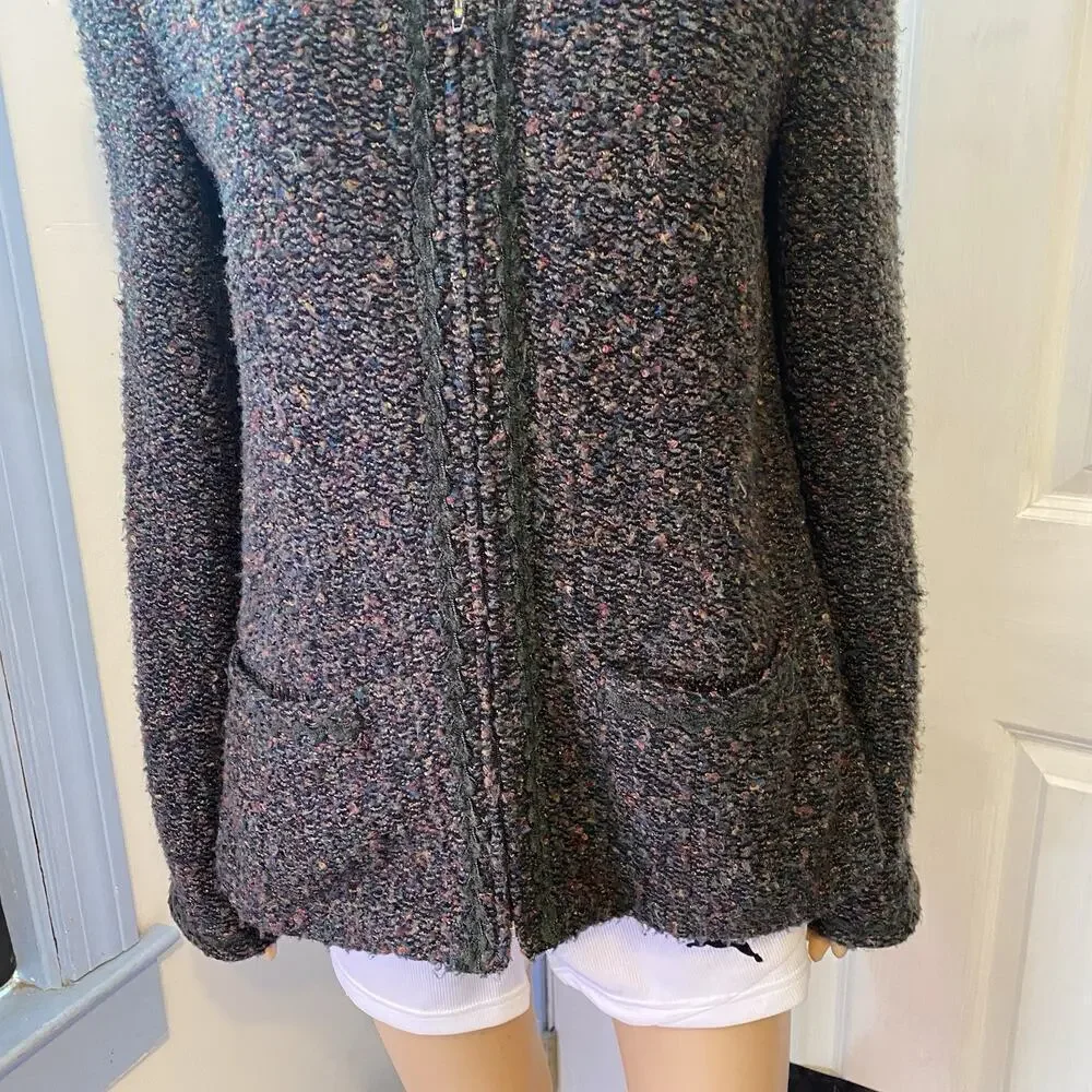 Sag Harbor Vintage Multicolor Tweed Style Blazer Jacket Women 12 Academia Preppy